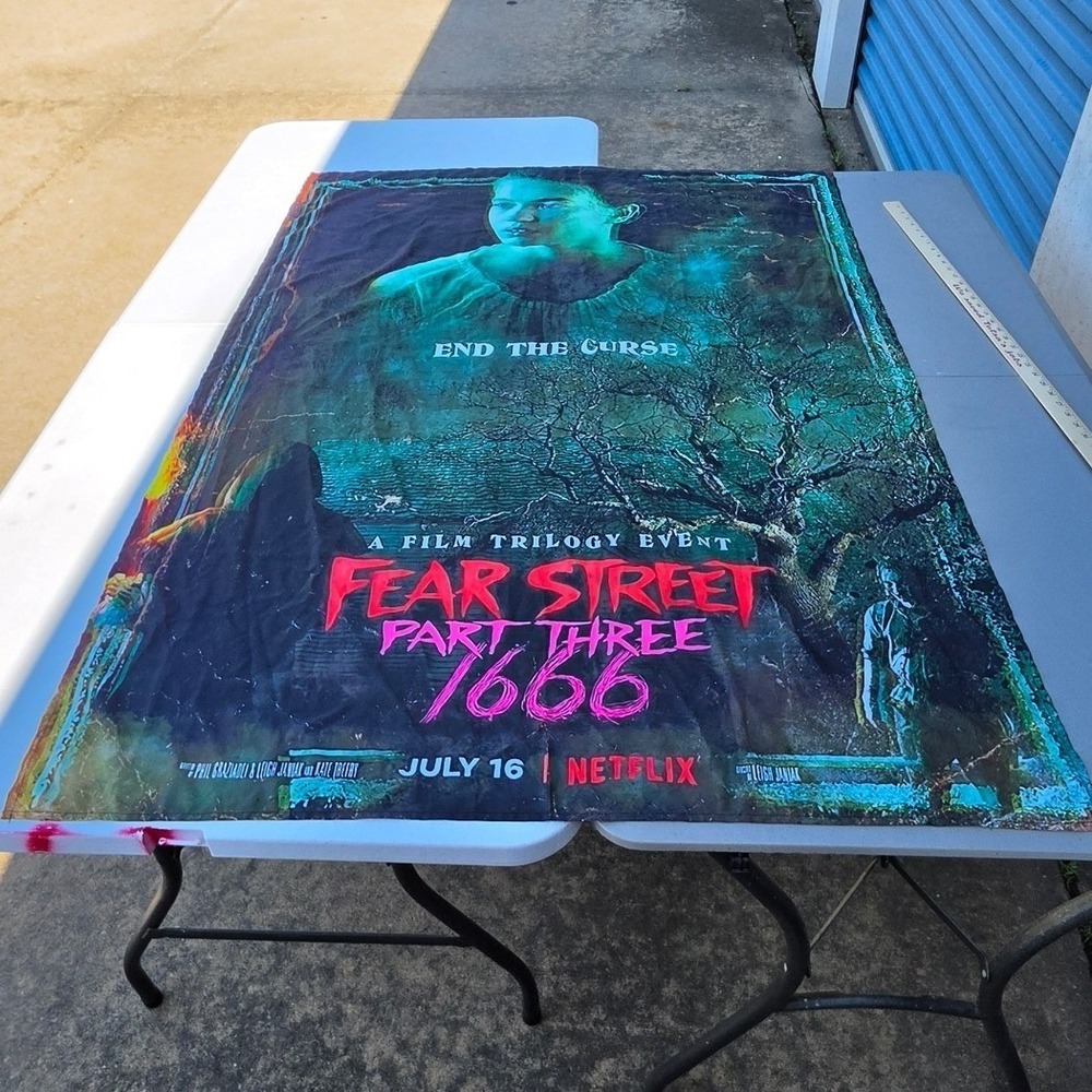 Netflix Fear Street Part Three 1666 Fabric Wall Hanging Sadie Sink Horror 30x60
